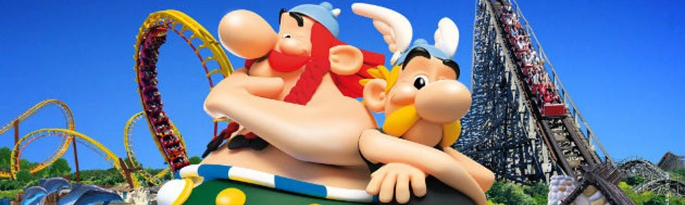 Mascotele parcului Asterix și Obelix