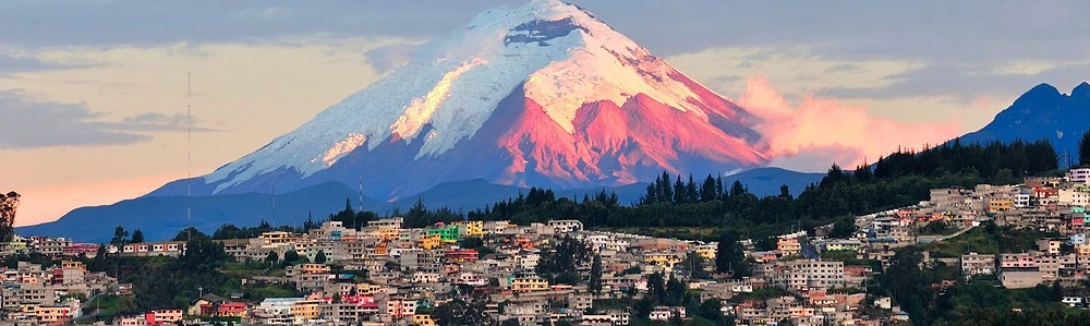 Peisaj al unui munte din Ecuador