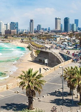 Zonă de plajă în Tel Aviv