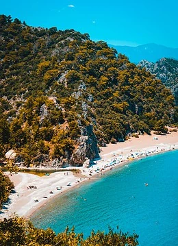 O plajă albă din Turcia