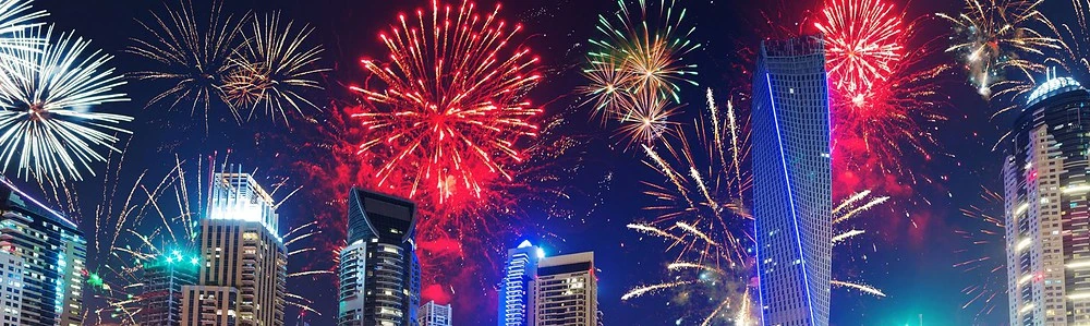 Foc de artificii în Dubai