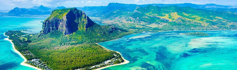 Vedere panoramică asupra insulei Mauritius