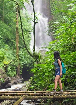 O persoană într-o junglă din Bali