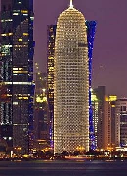 Burj Qatar noaptea