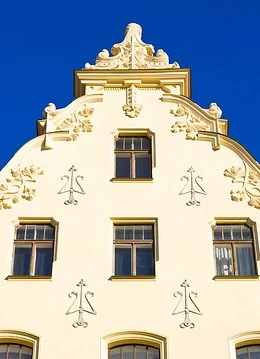 Arhitectura Art Nouveaux de pe o casă