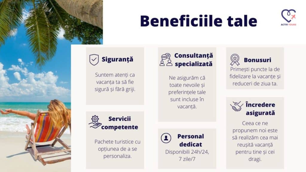 o listă cu beneficiile de a călătorii cu activtours