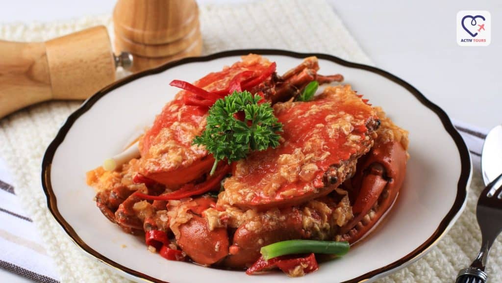 Crab cu sos chili